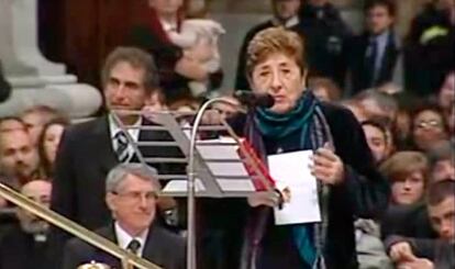 Carmen Hernández, durante una de sus intervenciones en el Vaticano.