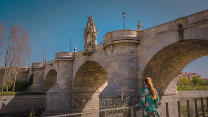 Vista del puente de Toledo, sobre el río Manzanares, y acceso histórico al madrileño distrito de Carabanchel.