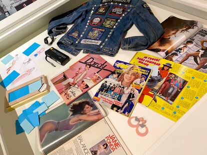 Revistas de moda de los 70 y 80 en la exposición 'La cultura audiovisual en los años 80. Referentes de la Generación X en España'.