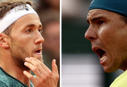 Casper Ruud y Rafael Nadal.