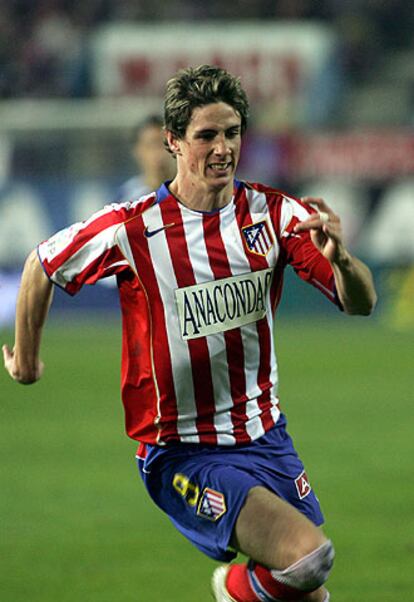 Fernando Torres, en un partido de esta temporada en el Calderón.