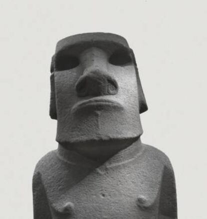 'Moai' de la isla chilena de Pascua Hoa Hakananai'a, que fue robado en 1868 y cedido al Museo Británico.