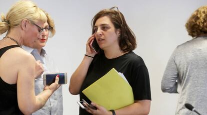 La concejal de Igualdad, Celia Mayer, en el Ayuntamiento de Madrid. 