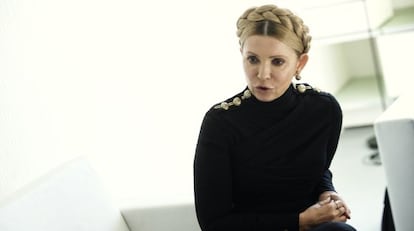 Yulia Timoshenko, durante su entrevista en Madrid.