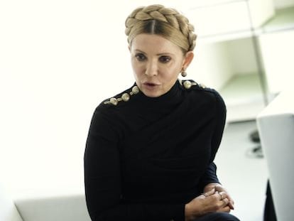 Yulia Timoshenko, durante su entrevista en Madrid.