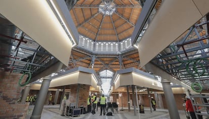 El panòptic del mercat de Sant Antoni, tres mesos abans de la inauguració.