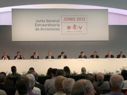 El Banco de Valencia celebró este miércoles su última junta de accionistas, en la que se acordó su integración en Caixabank.