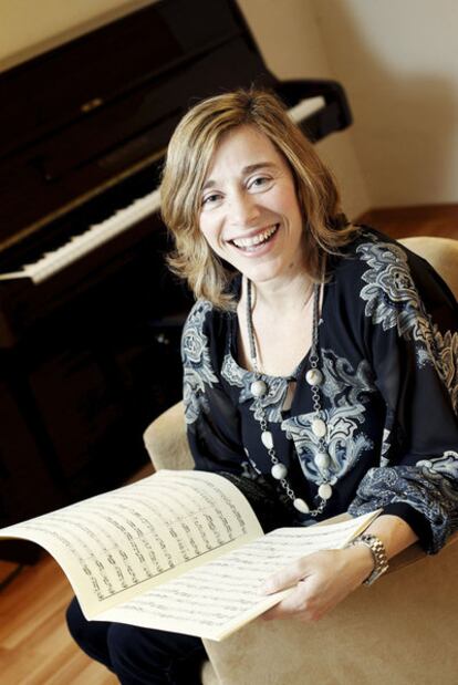 Mireia Barrera, en su camerino del Auditorio.