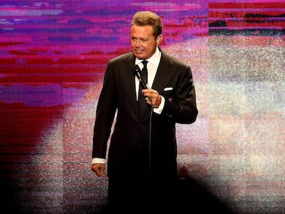 Luis Miguel, en un concierto en Bogotá el 16 de marzo.