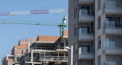 Vivienda en construcción en Madrid.