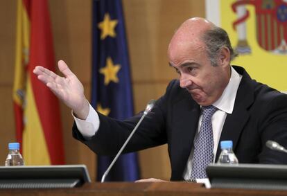  El ministro de Econom&iacute;a, Luis de Guindos.