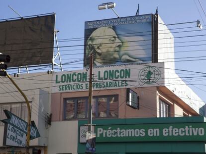 Cartel de Néstor en las calles de Río Gallegos, Santa Cruz