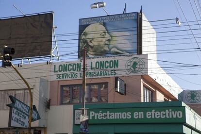 Cartel de Néstor en las calles de Río Gallegos, Santa Cruz