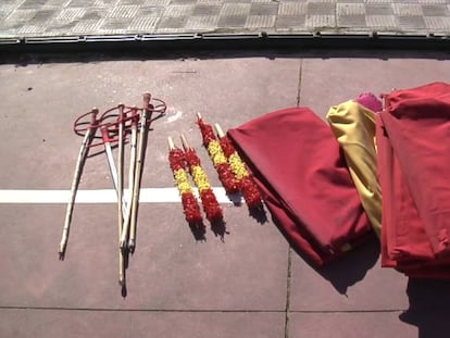 'Avíos' de torear, listos para el entrenamiento.