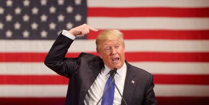 Donald Trump hace campaña en Des Moines