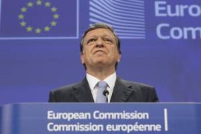 El presidente de la Comisión Europea, José Manuel Durao Barroso, interviene en una rueda de prensa. EFE/Archivo