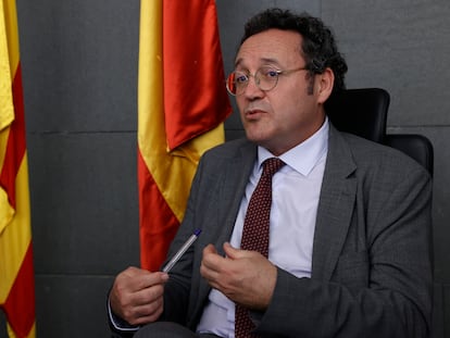 El fiscal general del Estado, Álvaro García Ortiz, antes de una reunión el pasado febrero en Barcelona.