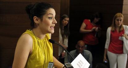 La diputada de Compromís Mireia Mollà en las Cortes Valencianas.