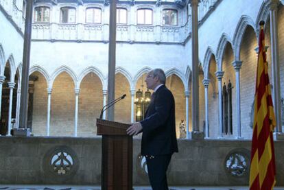 El presidente de la Generalitat, José Montilla, en su declaración tras la sentencia.