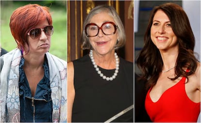 Sandra Ortega, Alice Walton y MacKenzie Bezos.