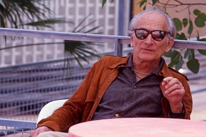 El pintor francés Balthus, que mostró al mundo que el lienzo de un artista es también su propia silueta, en Venecia en 1984. 