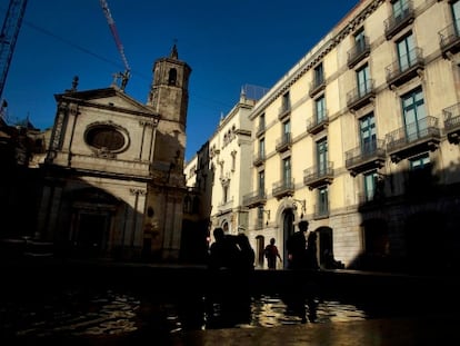 La plaza de la Mercè de Barcelona, donde se rodó el inicio de la película 'El perfume'.
