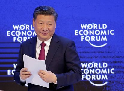 El presidente de China, Xi Jinping, en el foro económico de Davos.