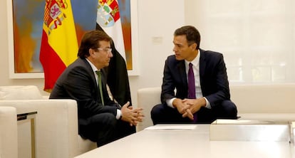 Guillermo Fernández y Pedro Sánchez, este martes.