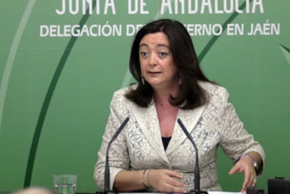 La consejera de la Presidencia de la Junta de Andalucía, Mar Moreno, ayer en Jaén.