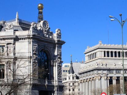 Fachada del Banco de España, en Madrid.