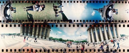 La plaza del Trocadero y la Torre Eiffel, tomadas con la cámara Spinner, que hace fotografías de 360 grados.