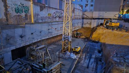 Obras en el edificio contiguo, en una imagen municipal.