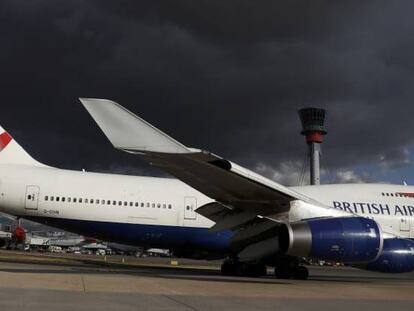 Imagen de un Boeing 747 de British Airways.