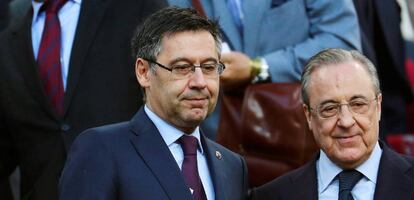 Bartomeu i Pérez, a la llotja del Camp Nou.