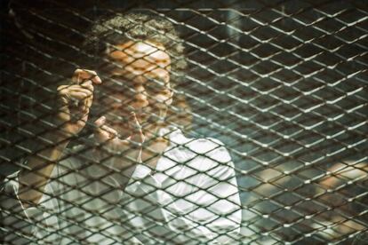 Mahmoud Abu Zeid, conocido como Shawkan, durante la celebración de su juicio 