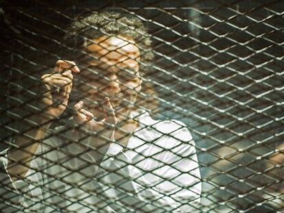 Mahmoud Abu Zeid, conocido como Shawkan, durante la celebración de su juicio 