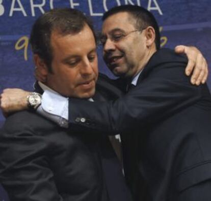 Rosell y Bartomeu en 2013.
