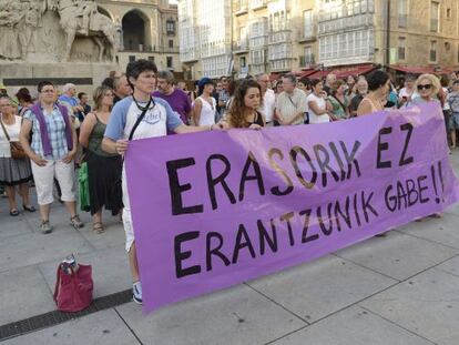 Concentración de Vitoria contra la violencia de género