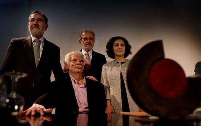 Vicent Climent, Lluís Miquel, Estaban Morcillo y Tudi Torró, en la Nau.