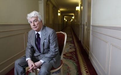 El escritor gal&eacute;s Ken Follett, durante su visita a Madrid.