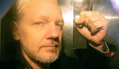 Julian Assange in London on May 1, 2019.