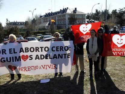 Concentraci&oacute;n contra el aborto este mediod&iacute;a ante el Palacio de La Moncloa.