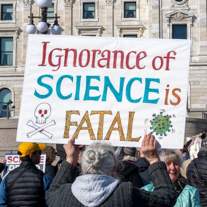 St. Paul, Minnesota. State capitol. Stand up for science rally. University of Minnesota researchers, scientists and other supporters protested against President Donald Trump's proposed scientific research funding cuts. (Photo by: Michael Siluk/UCG/Universal Images Group via Getty Images)