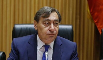 Julián Sánchez Melgar, el nuevo fiscal general del Estado en sustitución de José Manuel Maza, durante la Comisión de Justicia del Congreso.