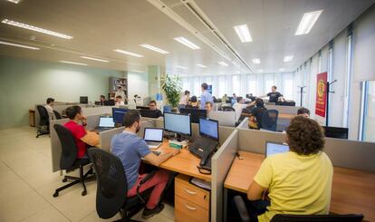 Las oficinas de Víntegris en la sede de L’Hospitalet de Llobregat (Barcelona).