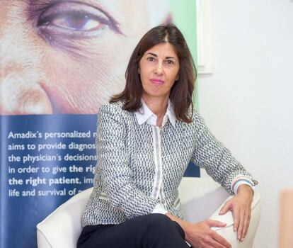 Rocío Arroyo, CEO de Amadix, en la sede de la empresa en Madrid.