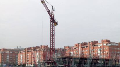 Viviendas en construcción en Madrid.