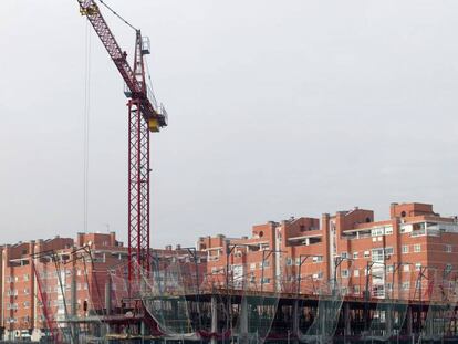 Viviendas en construcción en Madrid.