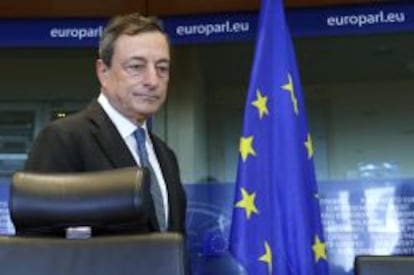 El presidente del BCE, Mario Draghi, ante el Parlamento Europeo.