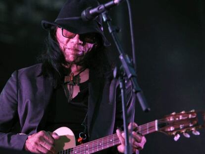 El músico norteamericano Sixto Rodríguez, durante el concierto ofrecido en Barcelona